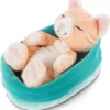 Nici 47145 Sleeping Kitties Schlafende Katze Im Körbchen 16cm Plüsch Rot