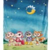 Nici 48526 Plüschdecke Schlafmützen Schaf Fuchs Einhorn Pinguin 106x140cm -Nici 48527 01 HA Frei 1612x2048