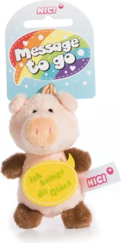 Nici 44869 Message To Go Loop 8cm Schwein – Ich Bringe Dir Glück -Nici 7f8f5bdbd5a652bd192418051744ff08