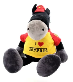 NICI 26231 - Plüschfigur - Pferd Ferrari Shirt (schwarz, 80cm) Kuscheltier Stofftier Plüschfigur